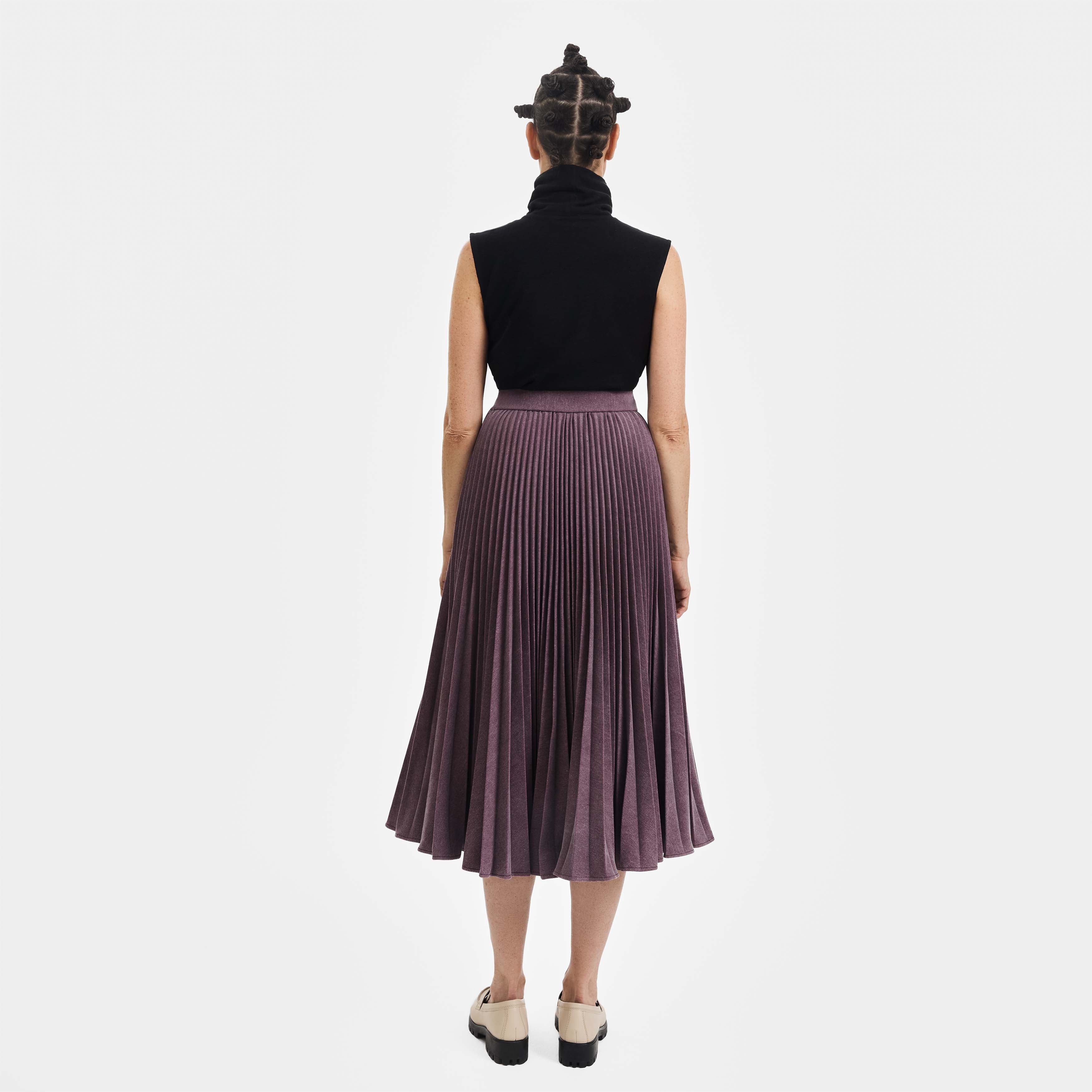 Denim Pleated Midi Skirt - Paz Lifestyle 
