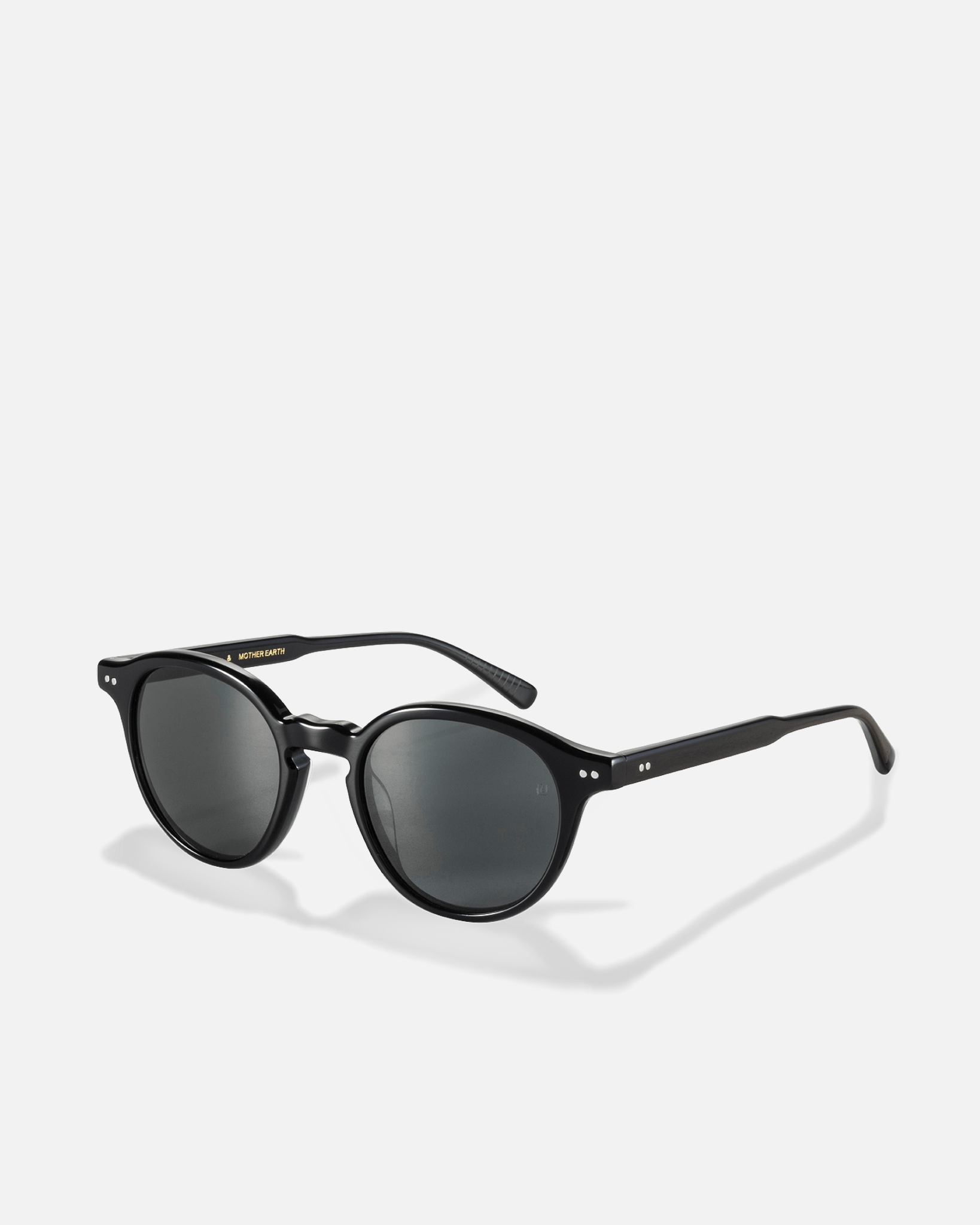 KIWI Bio-Acetate Round Frame Sunglasses for Men & Women | Black | Sunnies Collection | OLLU