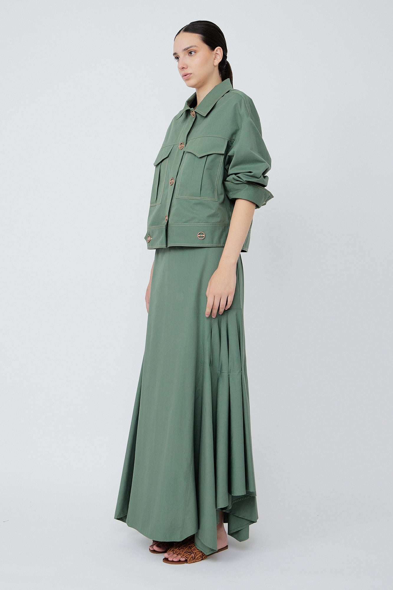 Simona Jacket | Military Green - Paz Lifestyle 