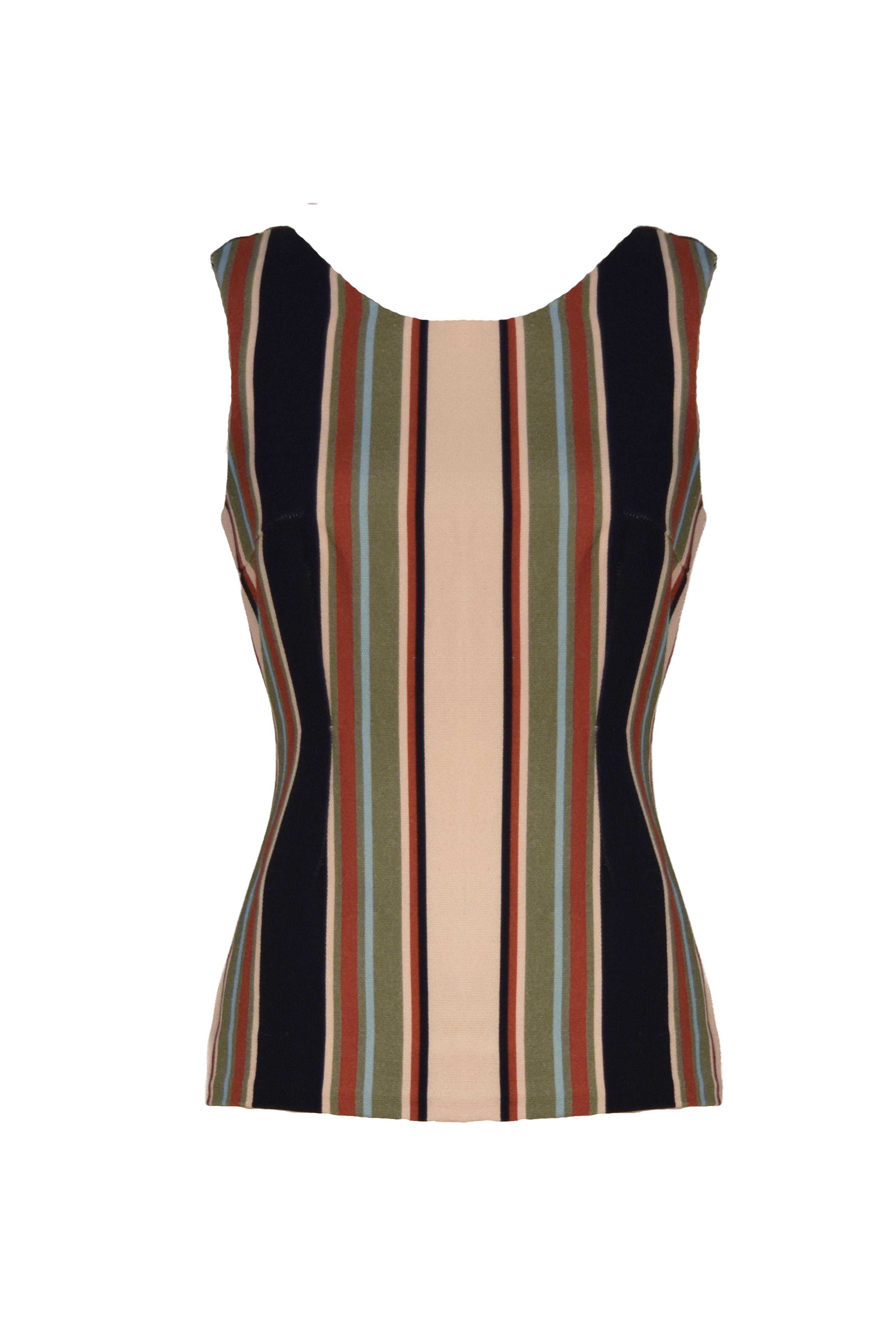 Sleeveless Striped Top