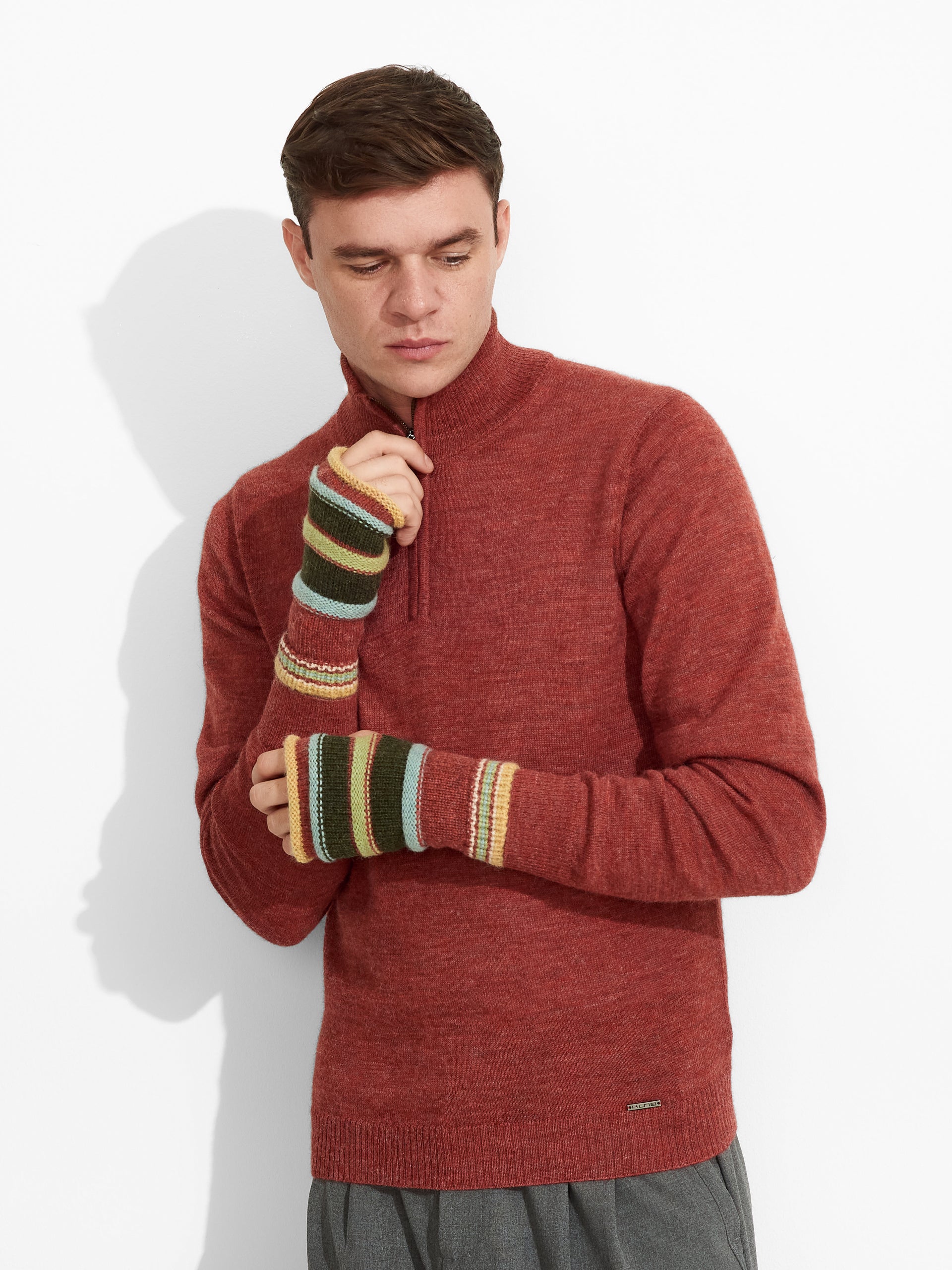 Zanni Gloves Baby Alpaca Color Red