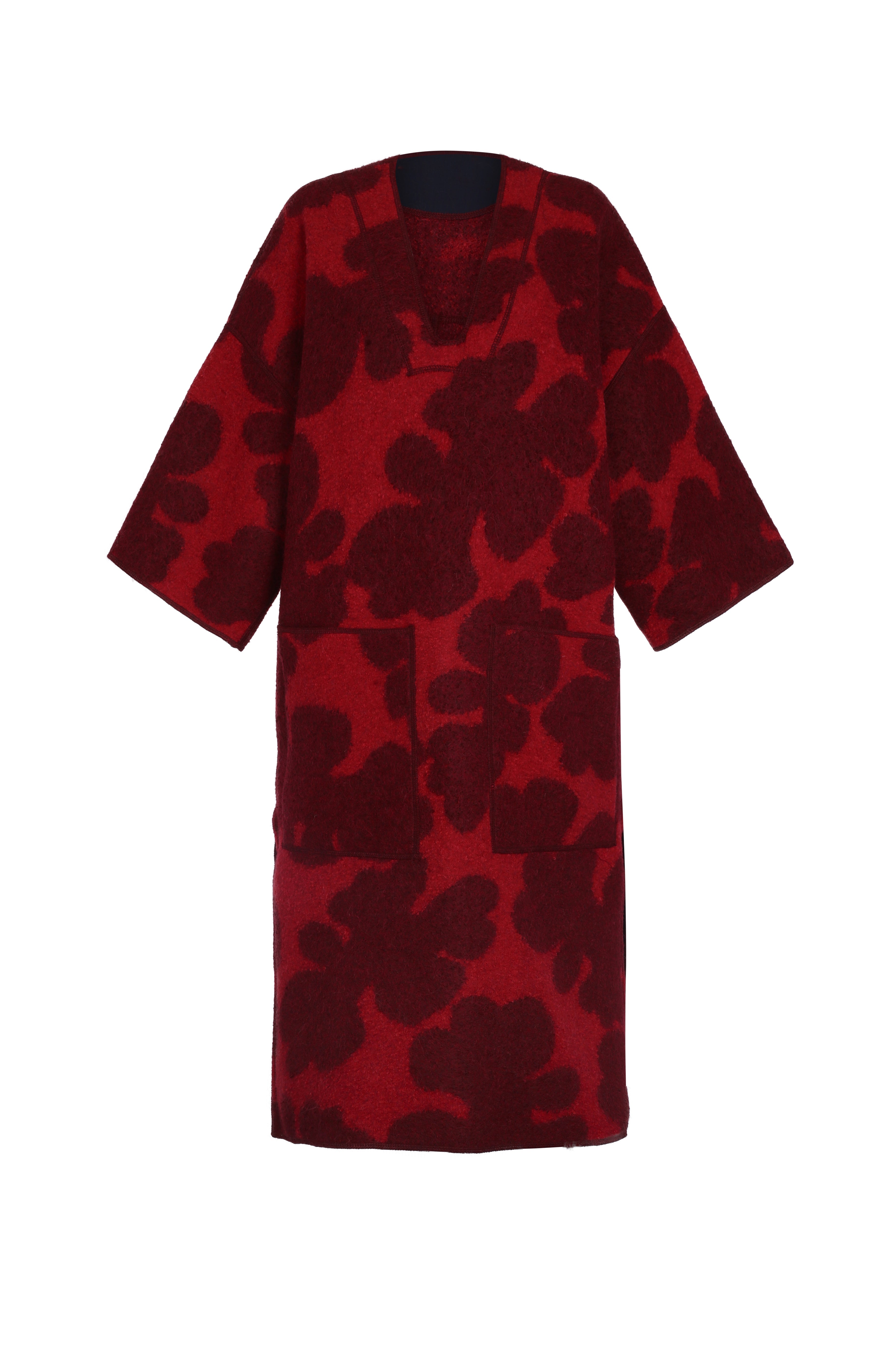 FELTED TUNIC RED