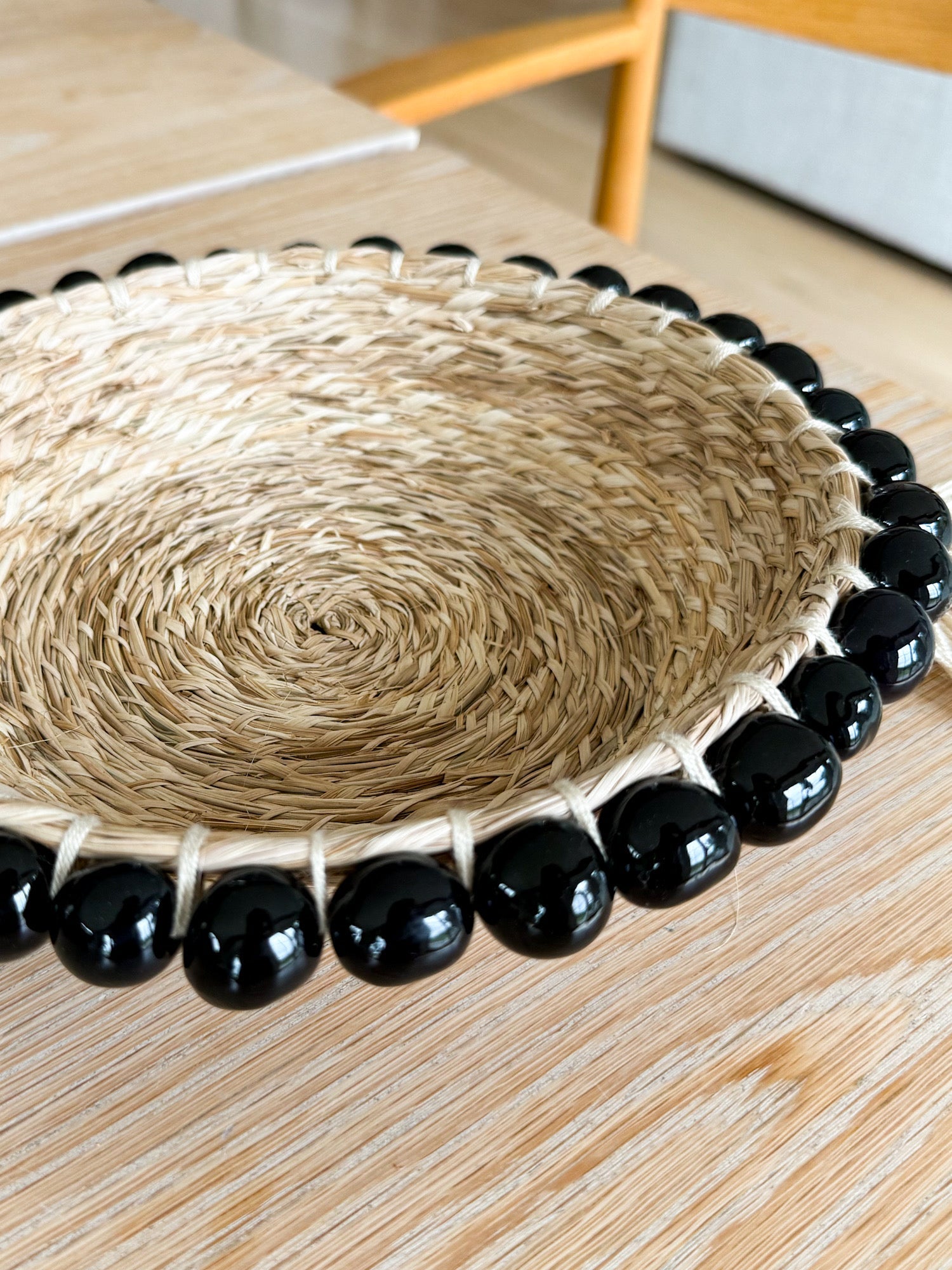 Teiruma - Fruit  Basket with Tawa Seeds Black