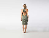 Olive Green Dress Mini By Lâcher Prise Apparel - Back Look 2