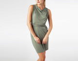 Olive Green Convertible Dress-Front Model 1