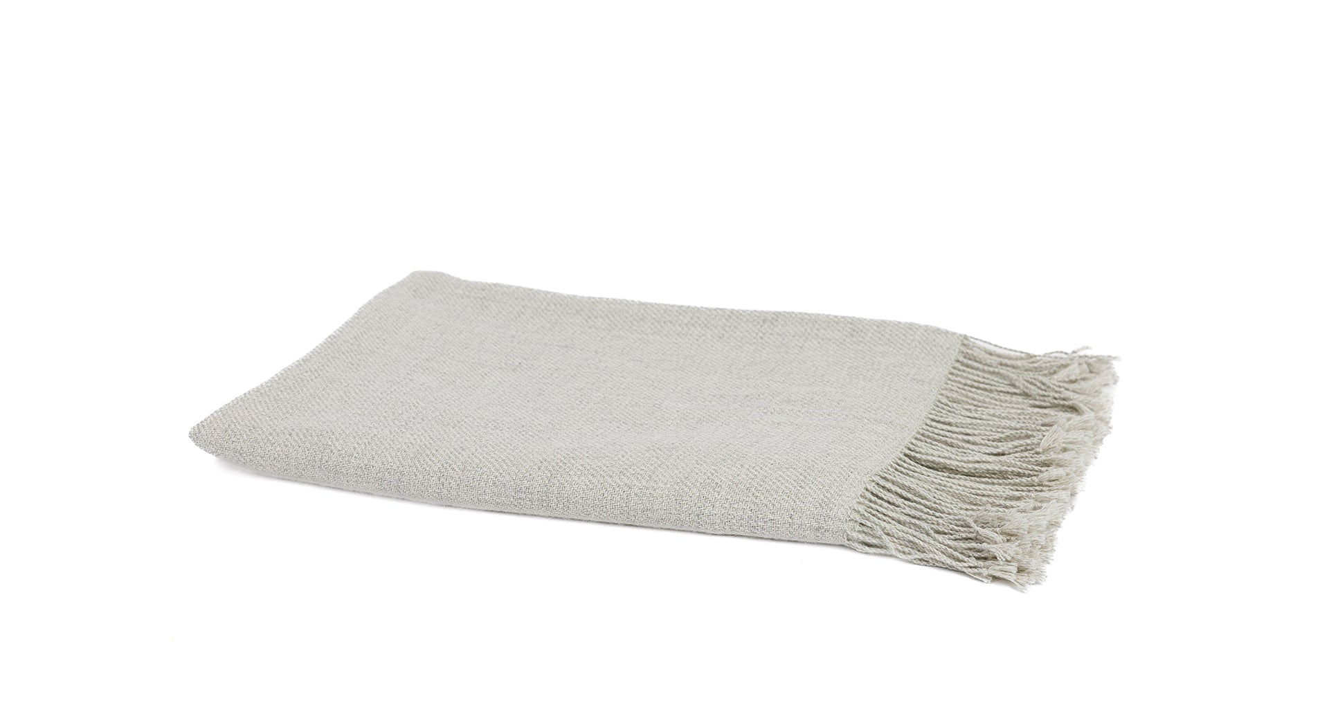 Wasi Collection - Handloomed 100% Undyed Baby Alpaca Silver Throw Blanket From Peru