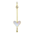 Love Wand Pendant in 18k Yellow Gold and Mother-of-Pearl - Paz Lifestyle 