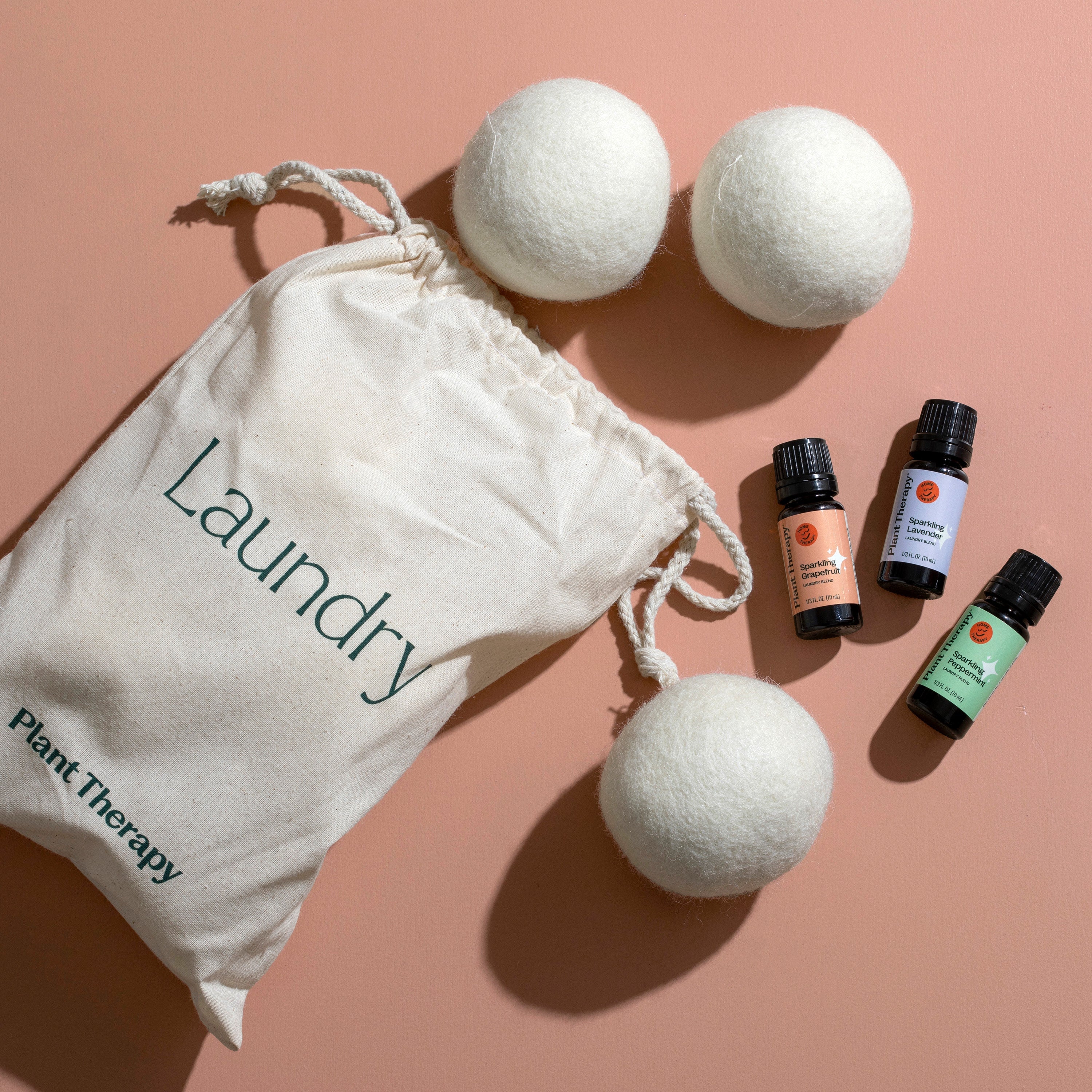 Wool Dryer Balls 6 Pack and Sparkling Laundry Blend 3 Pack - Paz Lifestyle 