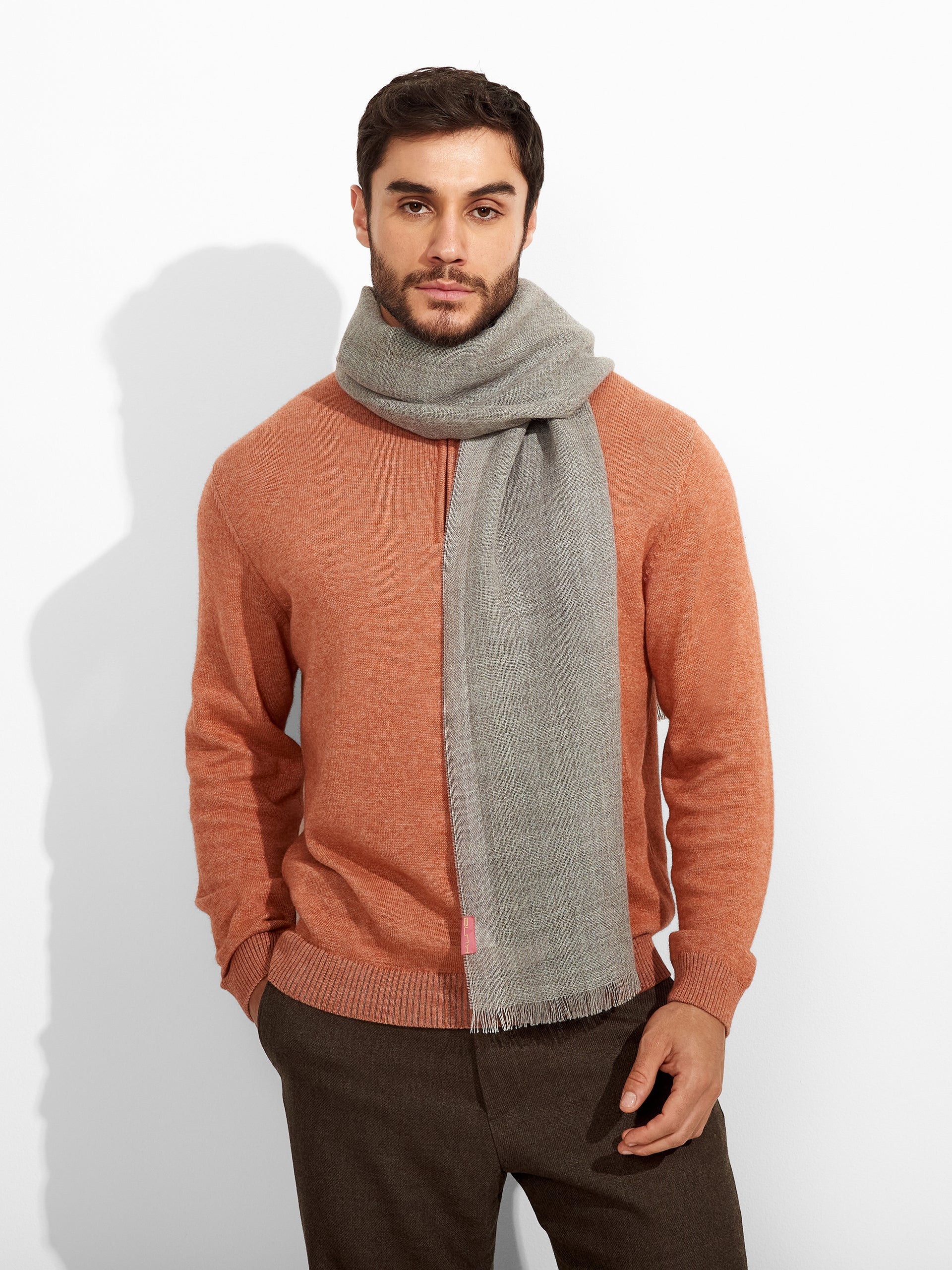 Rum Shawl Baby Alpaca Color Grey