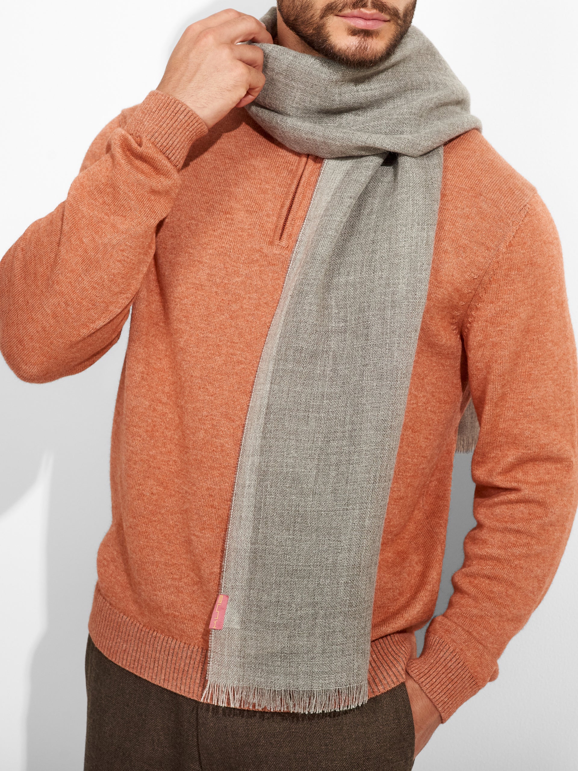 Rum Shawl Baby Alpaca Color Grey