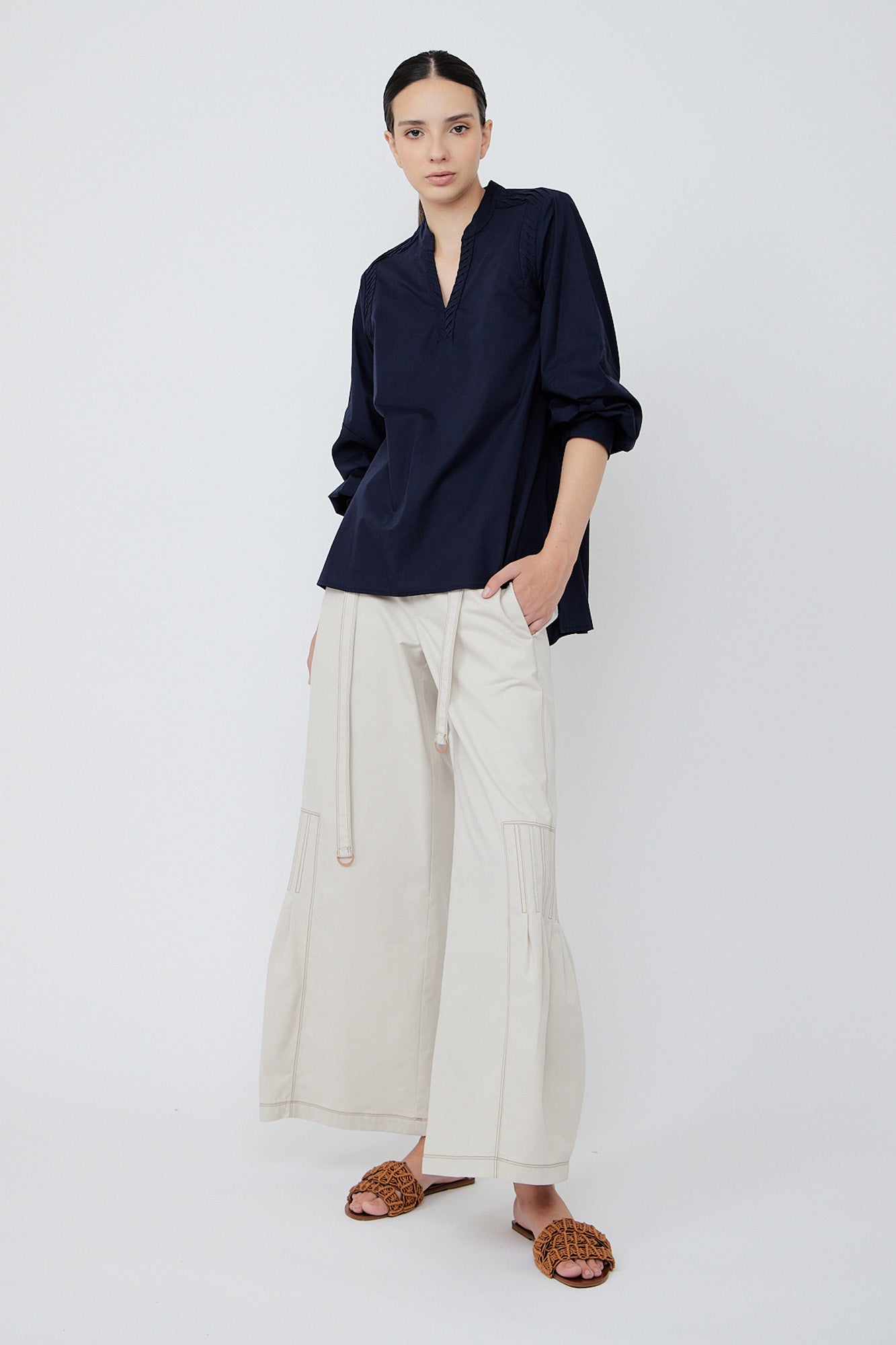 Ximena Blouse | Navy - Paz Lifestyle 