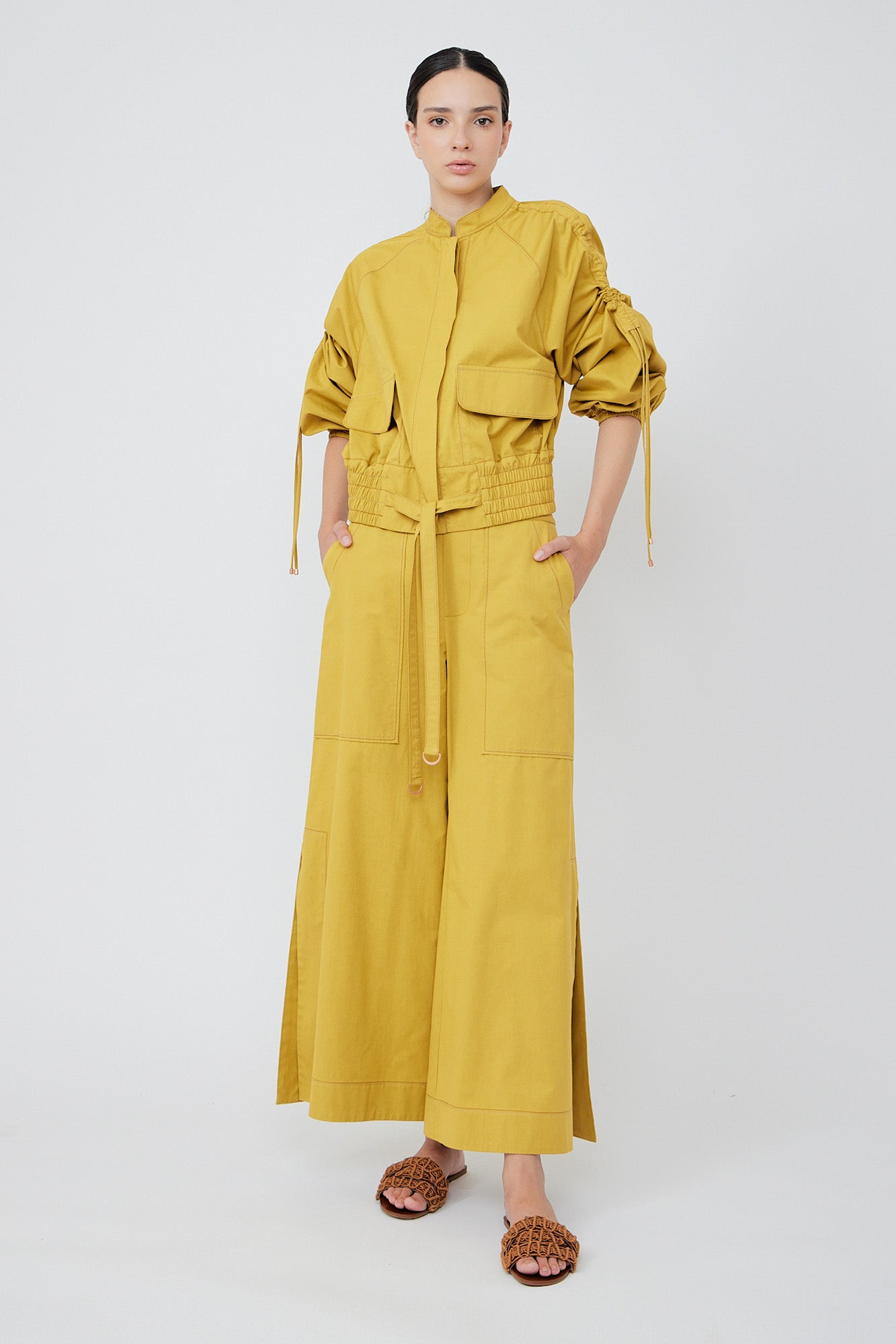 Zoe Adjustable Cotton Jacket | Golden Leaf - Paz Lifestyle 