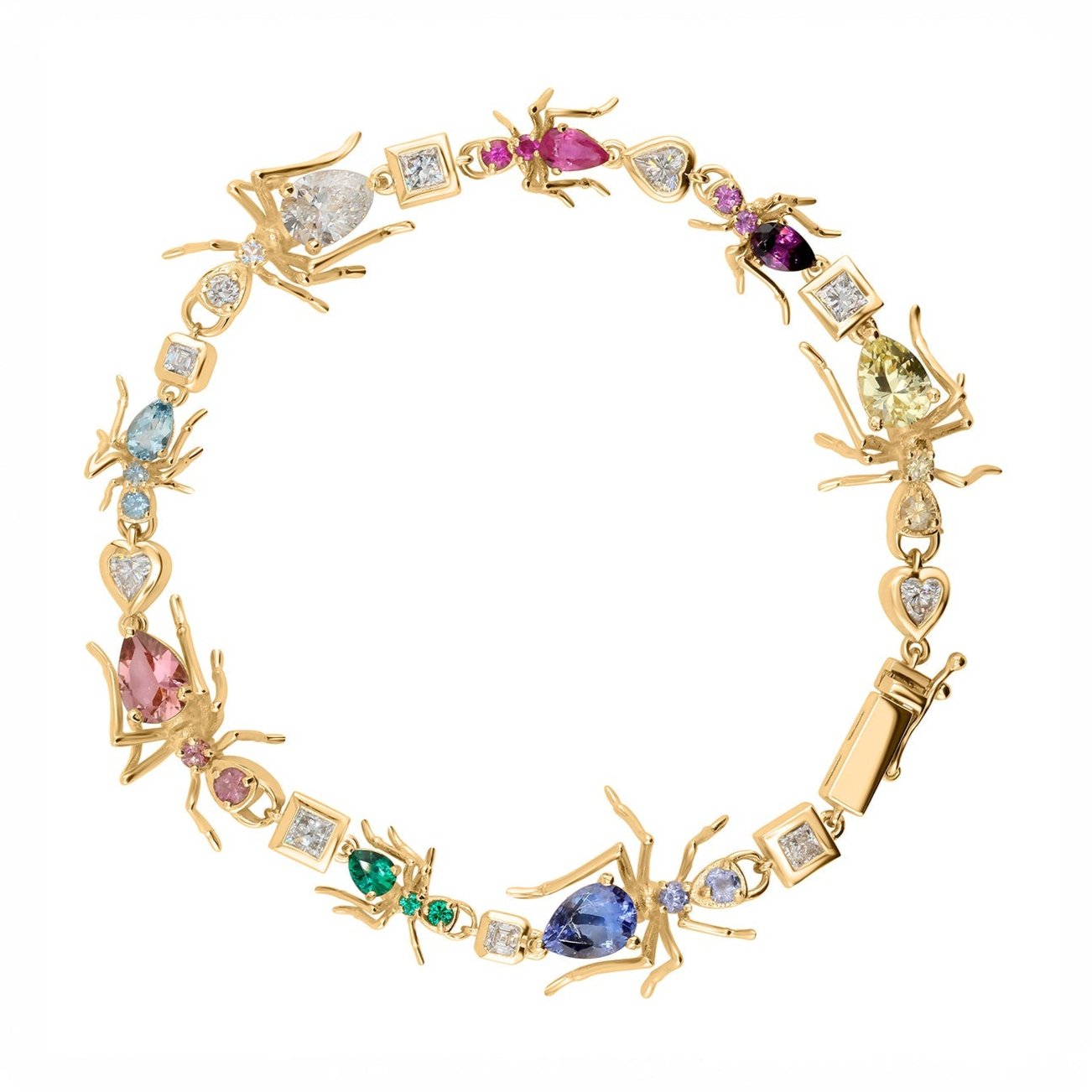 Ant Tennis Bracelet in Yellow Gold - Paz Lifestyle 
