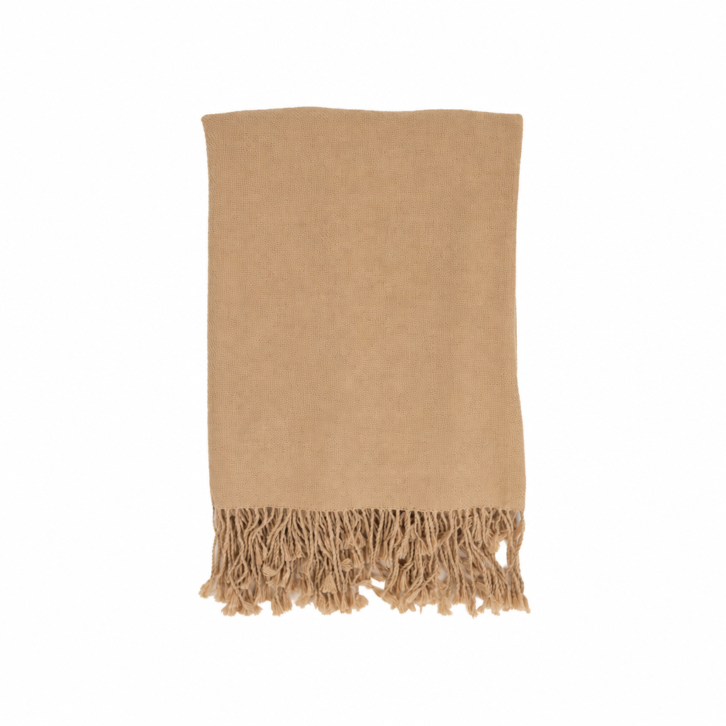 Handloomed 100% Undyed Baby Alpaca Throw Blanket | Rich Brown | Wasi Collection
