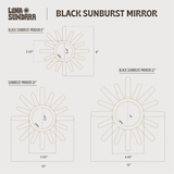 Peruvian Wall Mirror - Black Sunburst - Paz Lifestyle 