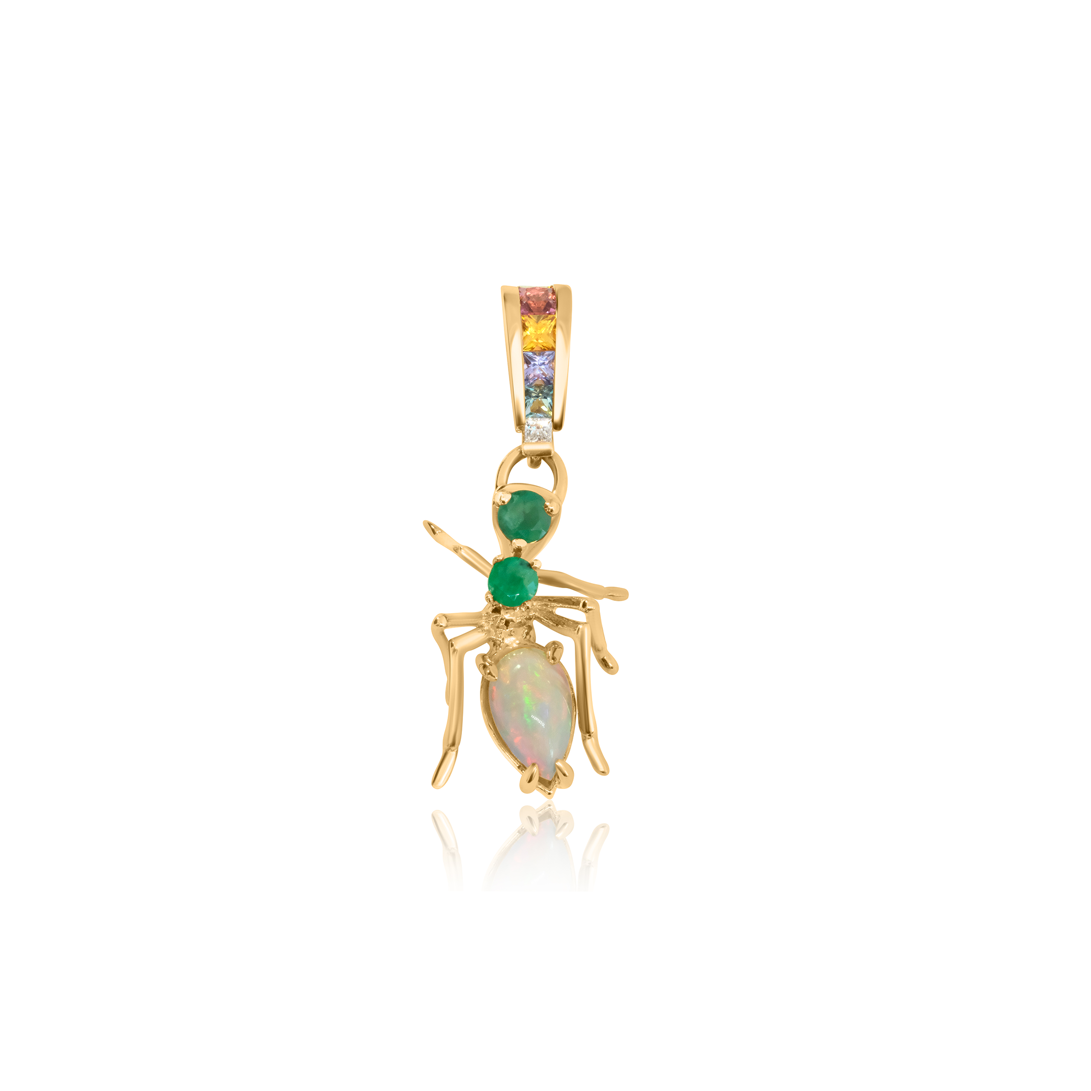 Kokoro Pendant Yellow Gold and Opal