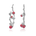 coral beads earrings one of a kind - Paz Lifestyle 