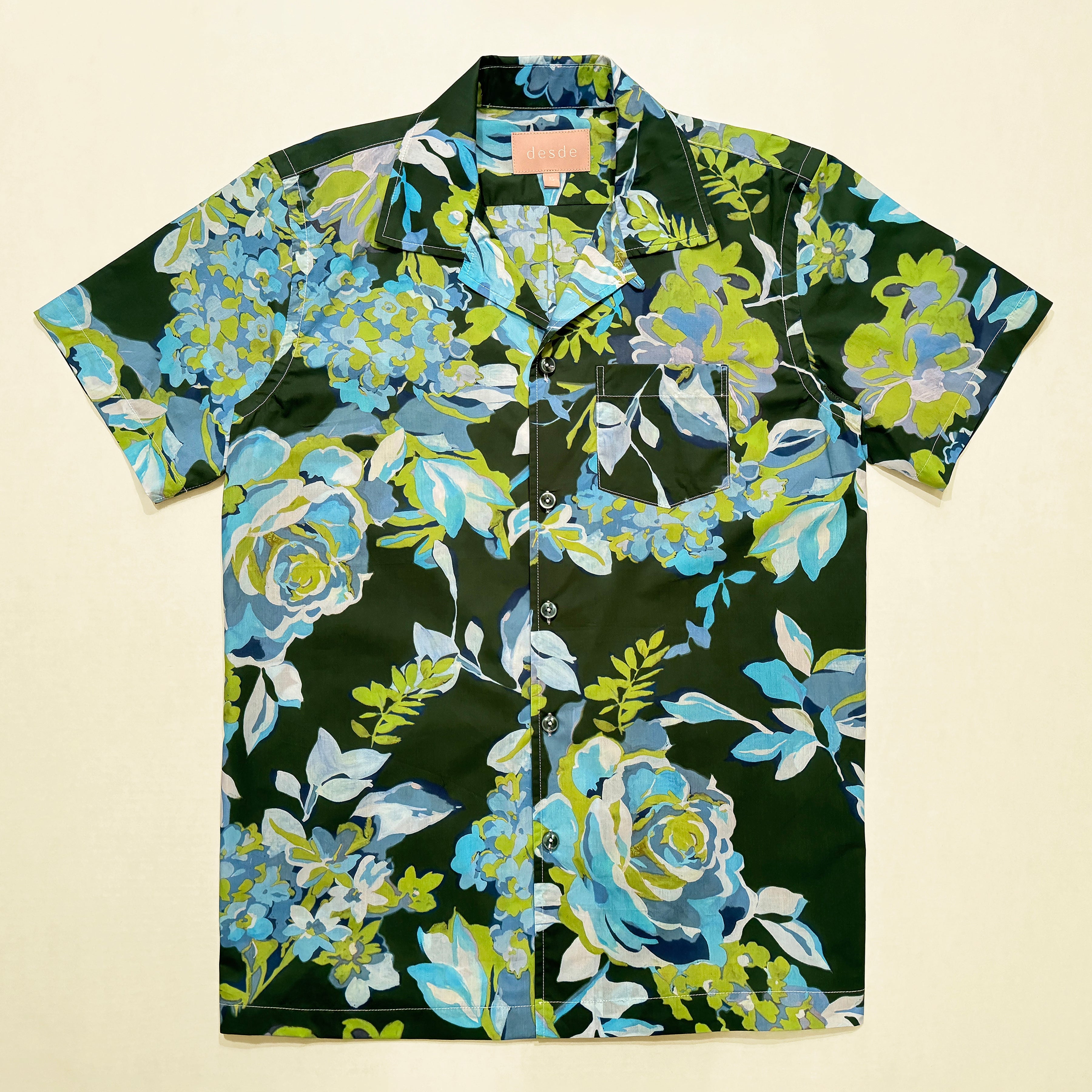 Camp Shirt: Abstract Floral Print - Paz Lifestyle 
