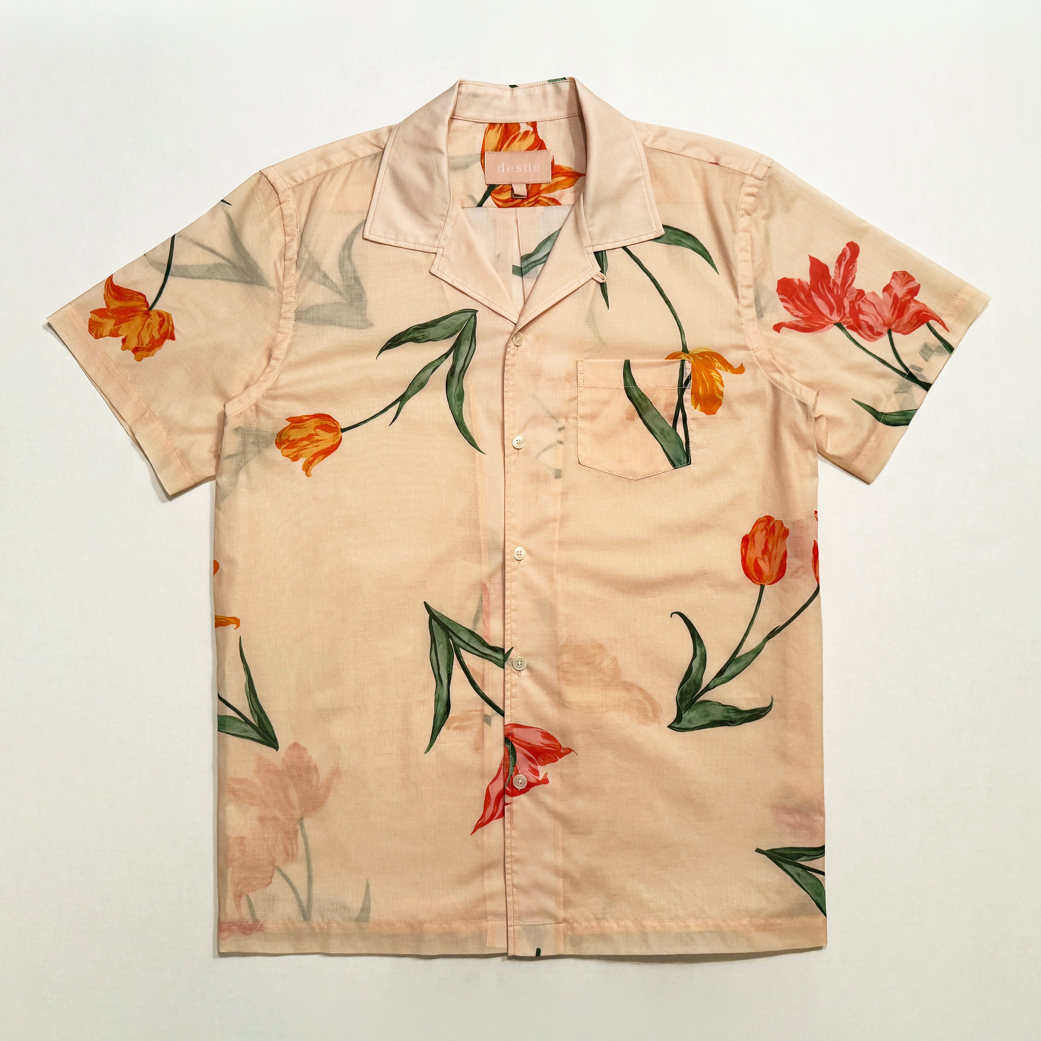 Camp Shirt: Tulip Floral Print - Paz Lifestyle 