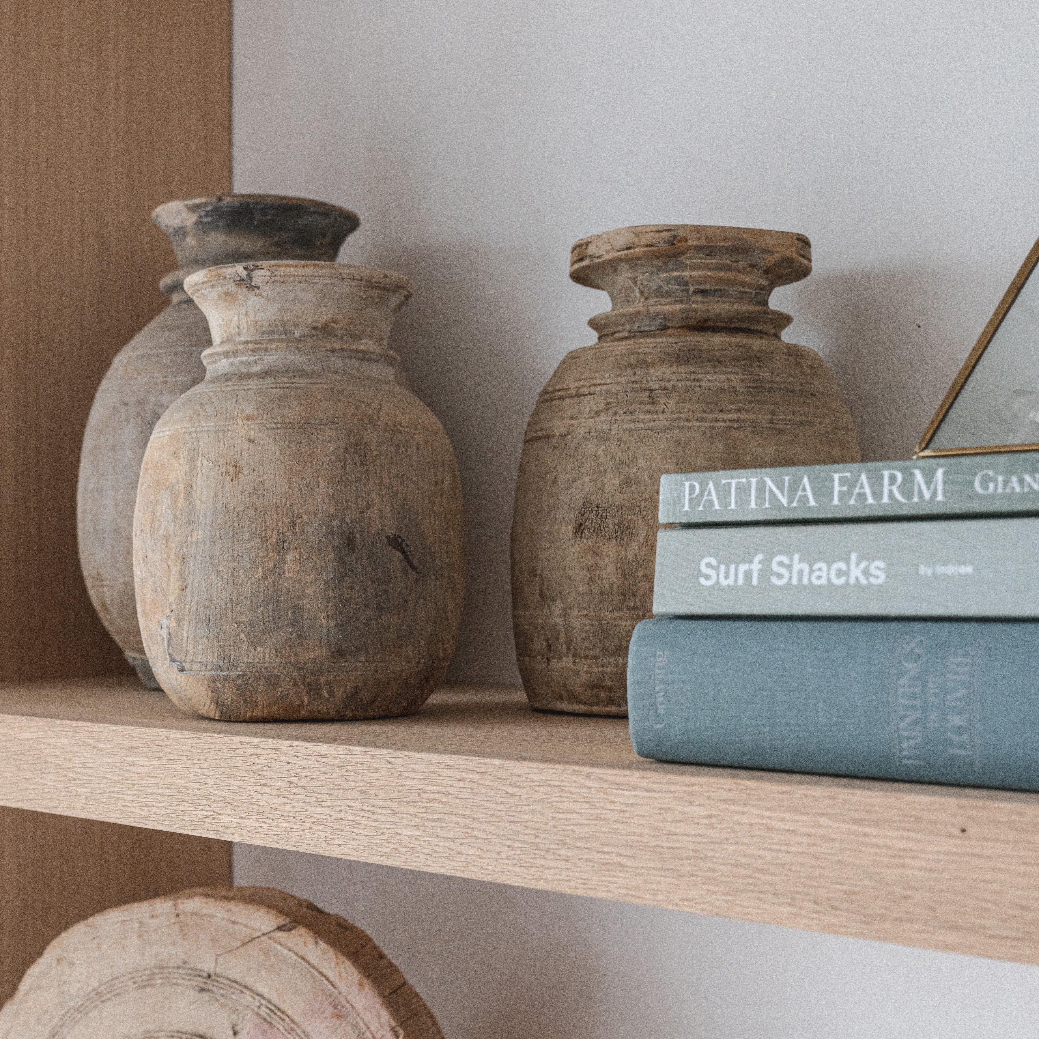 Antique Wooden Vase - Paz Lifestyle 