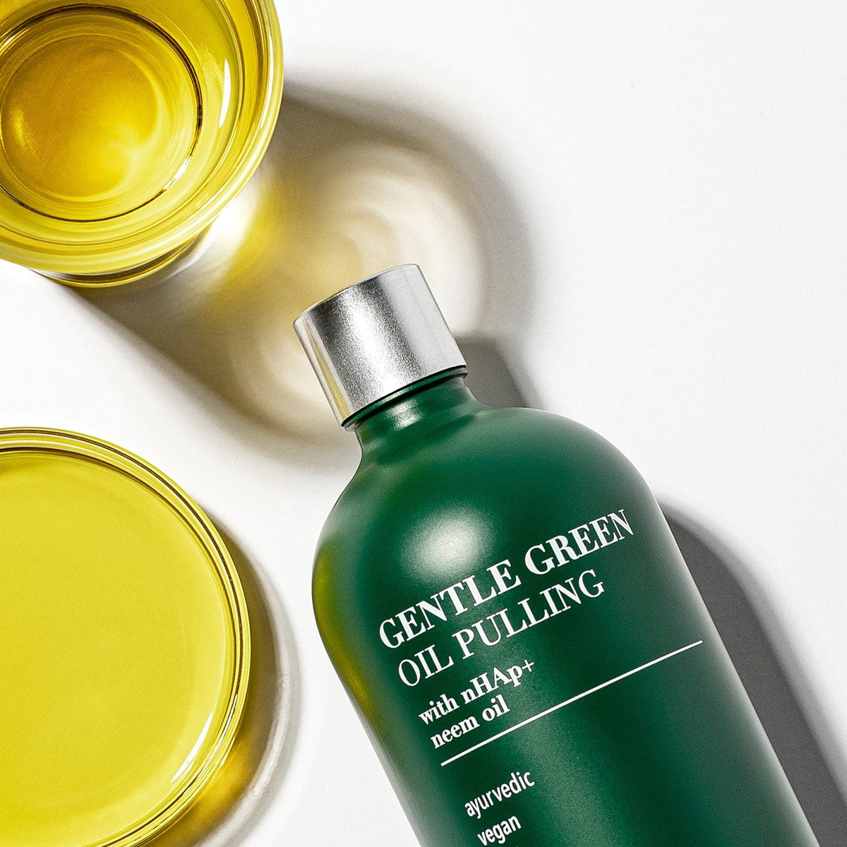 Gentle Green® Oil Pulling – Ayurvedic Neem, Moringa, Hemp Seed & Coconut Oil Rinse for Fresh Breath, 6.75 oz