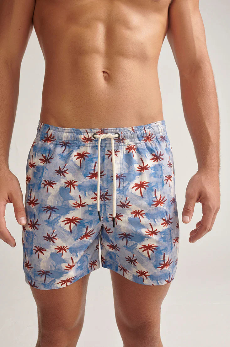 Red Palm Swim Trunks by Ilot