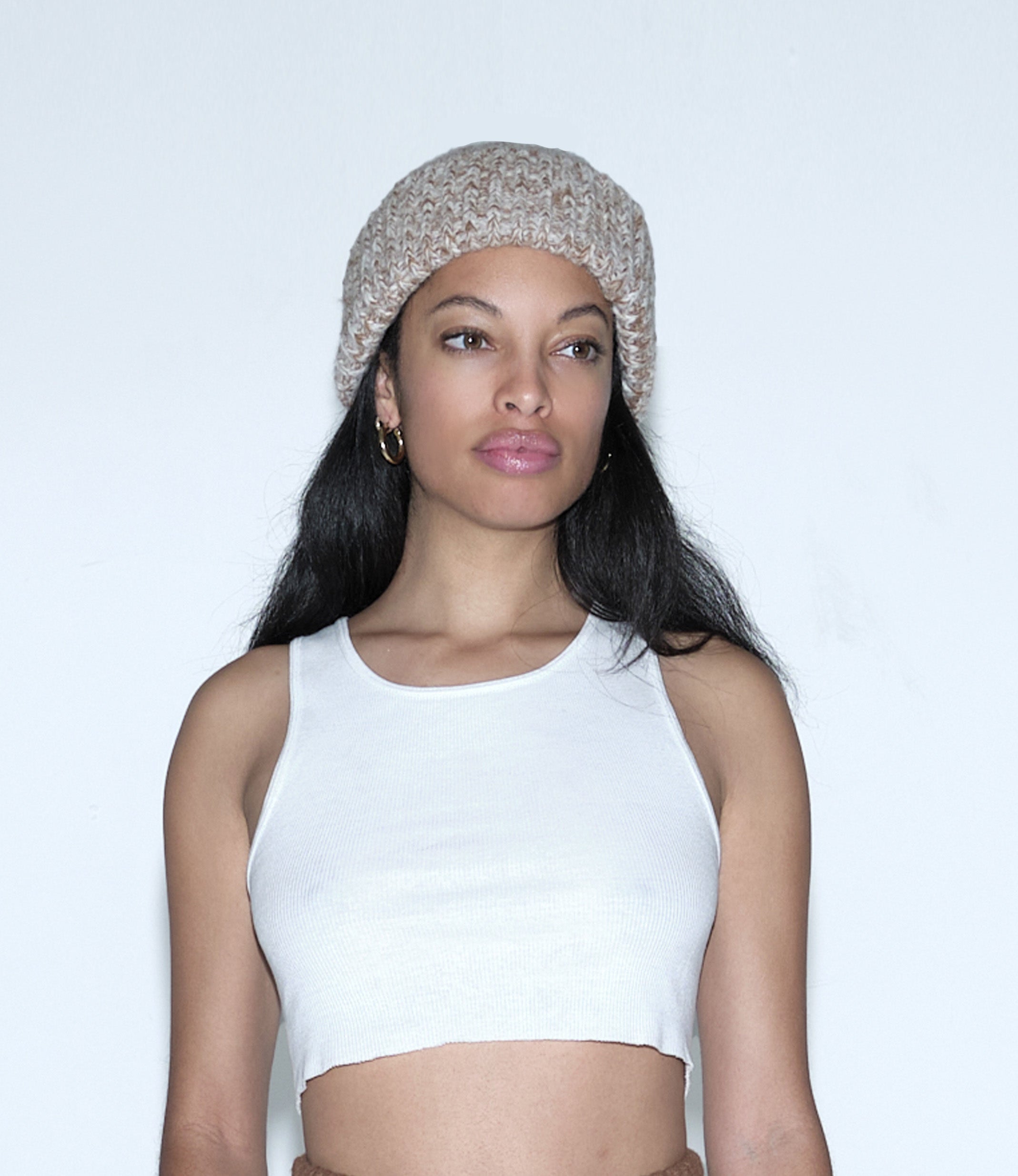 FRIO Alpaca Cotton Blend Hat, Cafe Con Leche Melange - Paz Lifestyle 