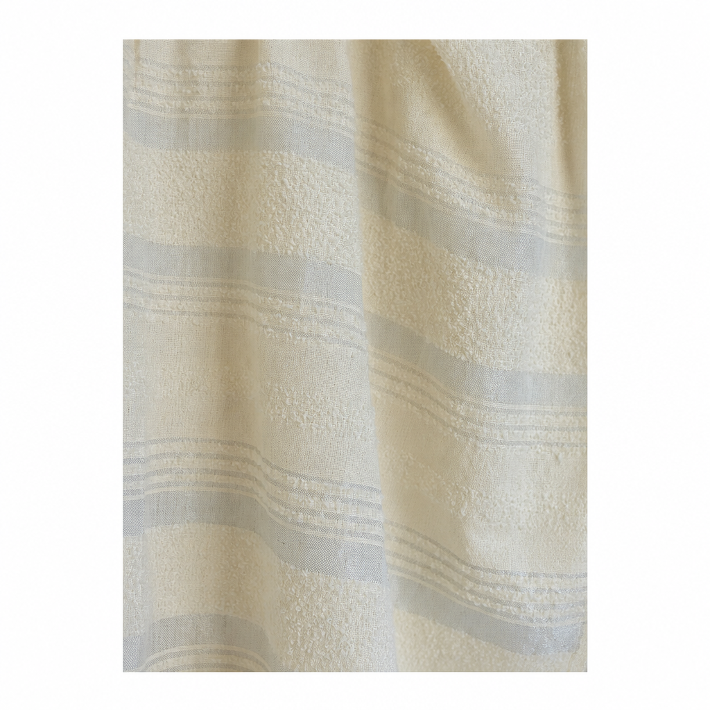 Handloomed Superfine Alpaca Throw Blanket | Silver & Ivory Moon Mist | Allira Collection