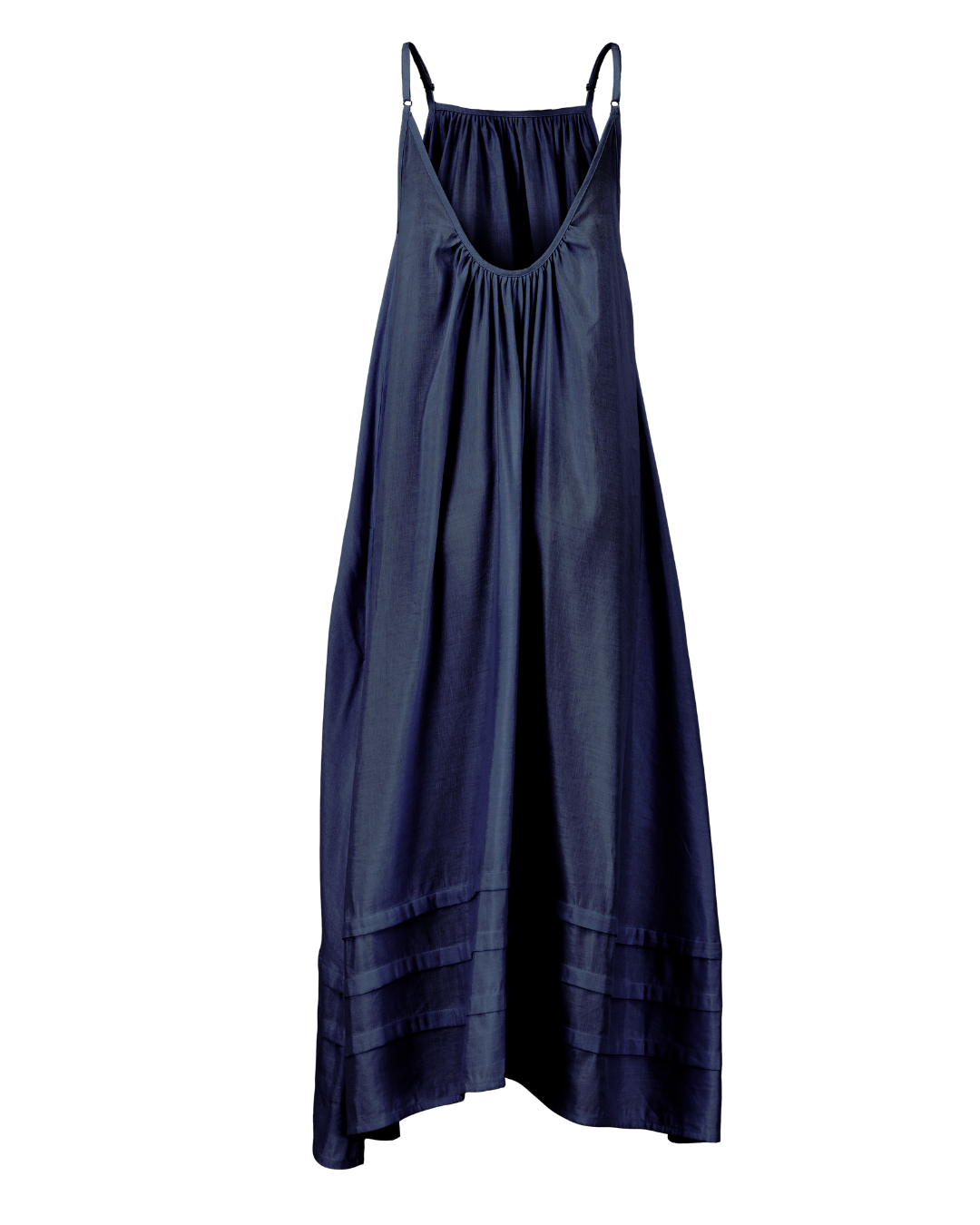 Paz Lifestyle Pleated A-Line Maxi Tank Dress in Navy Nary Paz Lifestyle Pleated A-Line Maxi Tank Dress in Navy Nary