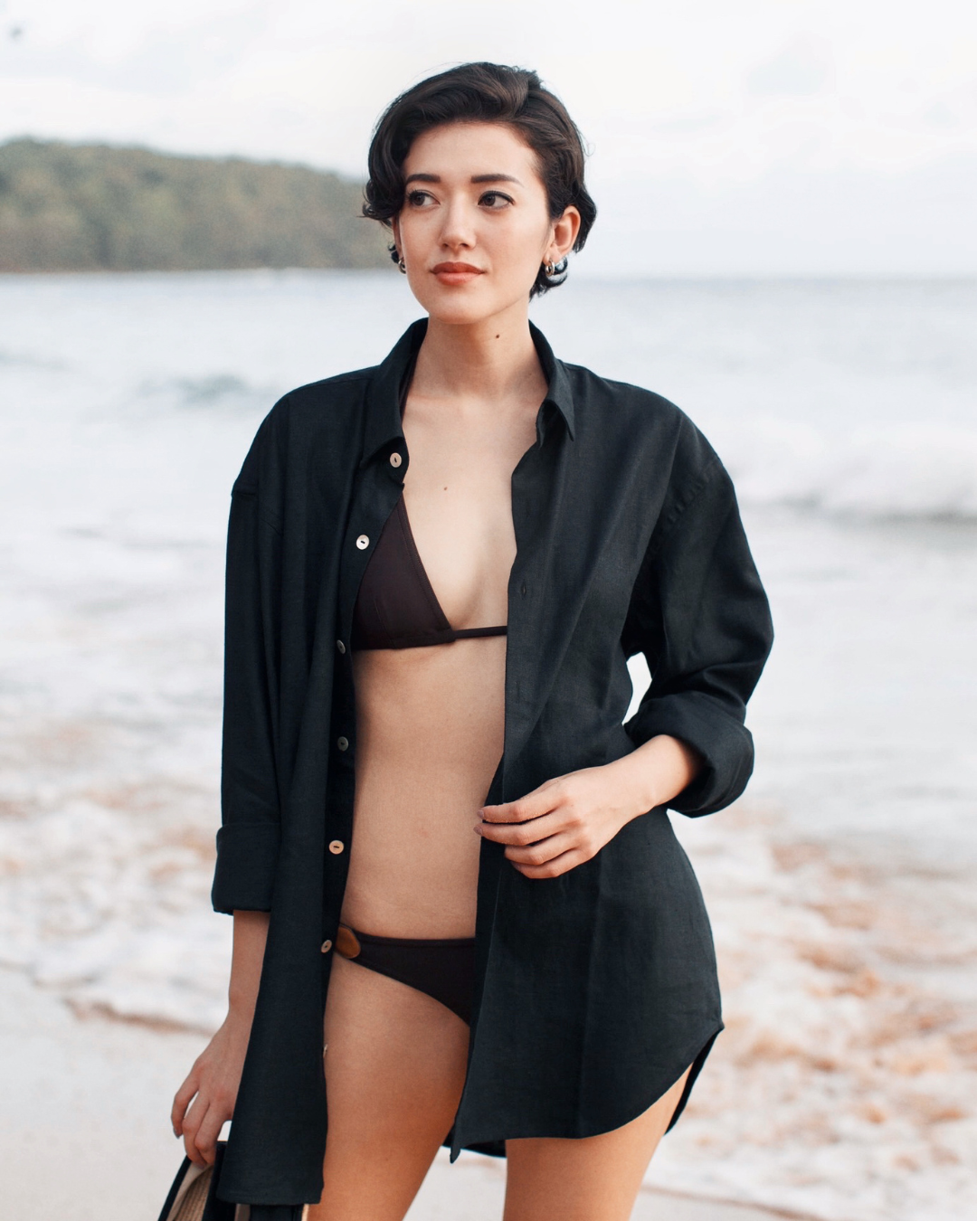 Oversized Button Down in Black - Paz Lifestyle 