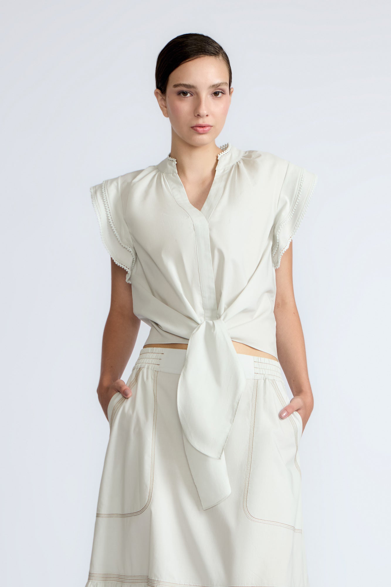 Oriana Blouse | Silver