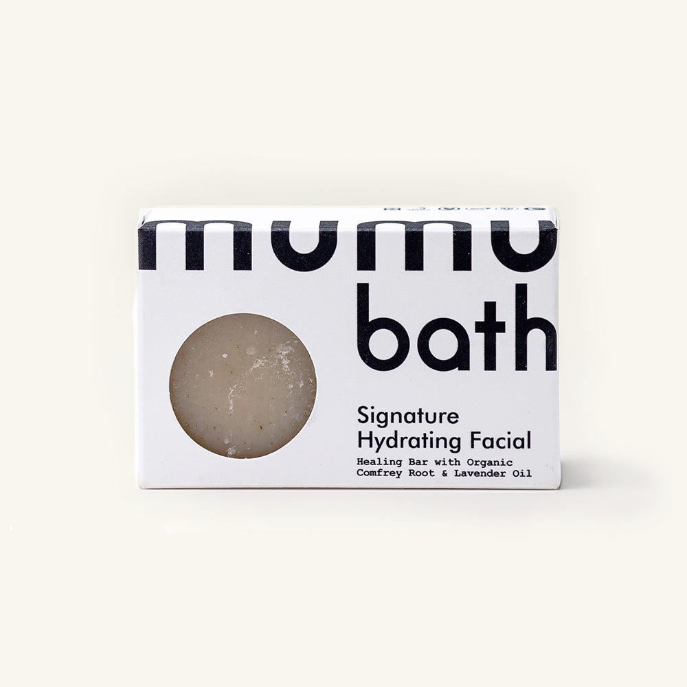 Signature Hydrating Facial Soap Bar, handmade soap with Comfrey Root & Lavender Oil by Mumu Bath