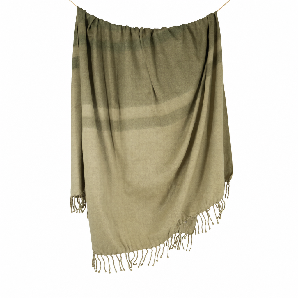 Handwoven Alpaca Throw Blanket | Tobacco, Olive & Khaki | Kallpa Collection