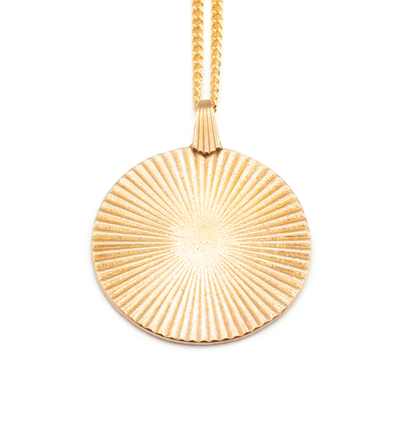 Sunburst Circle Charm Necklace - Paz Lifestyle 