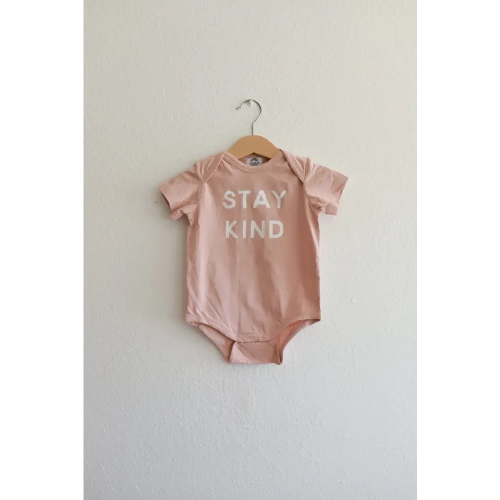 Stay Kind Organic Baby Bodysuit - Rose Dust
