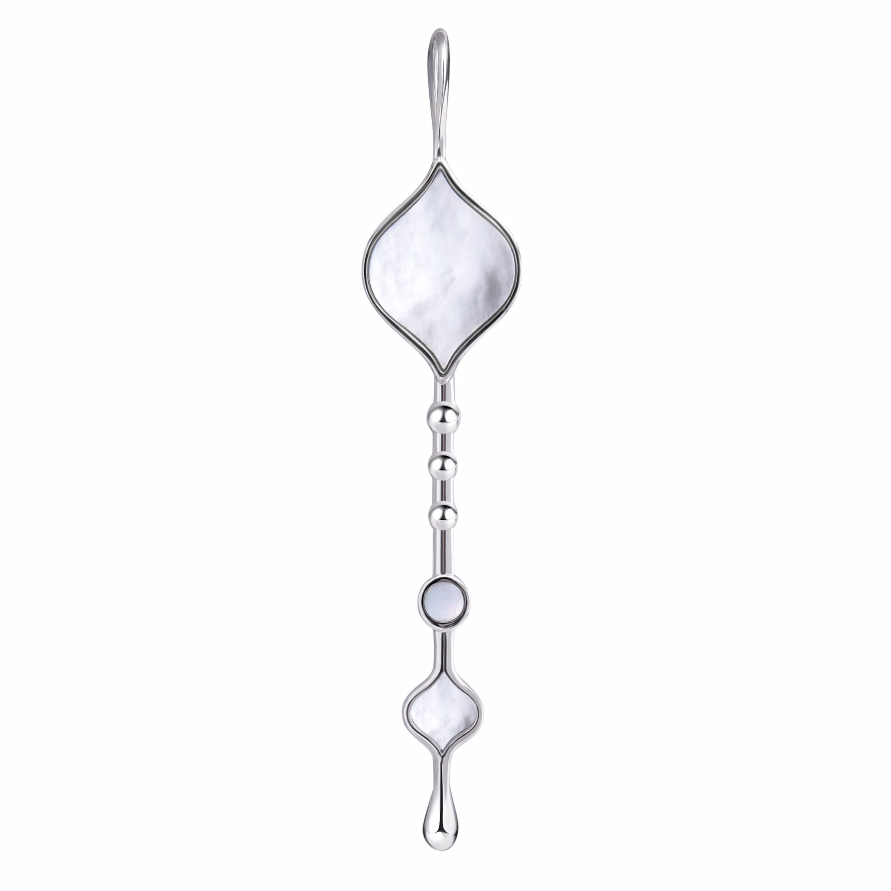 Unity Wand Pendant in Sterling Silver and Mother-of-Pearl