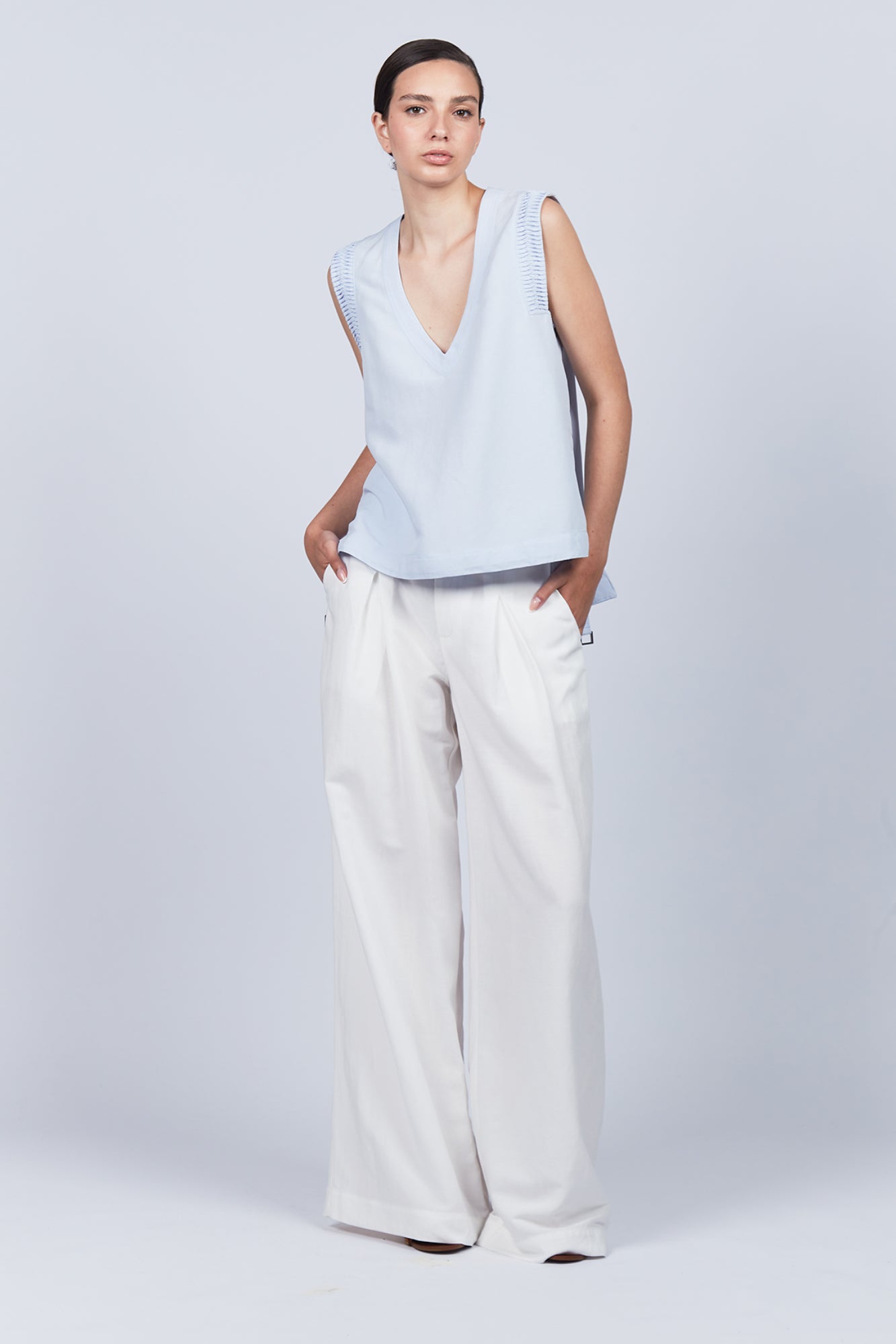 Valencia Blouse | Sky - Paz Lifestyle 