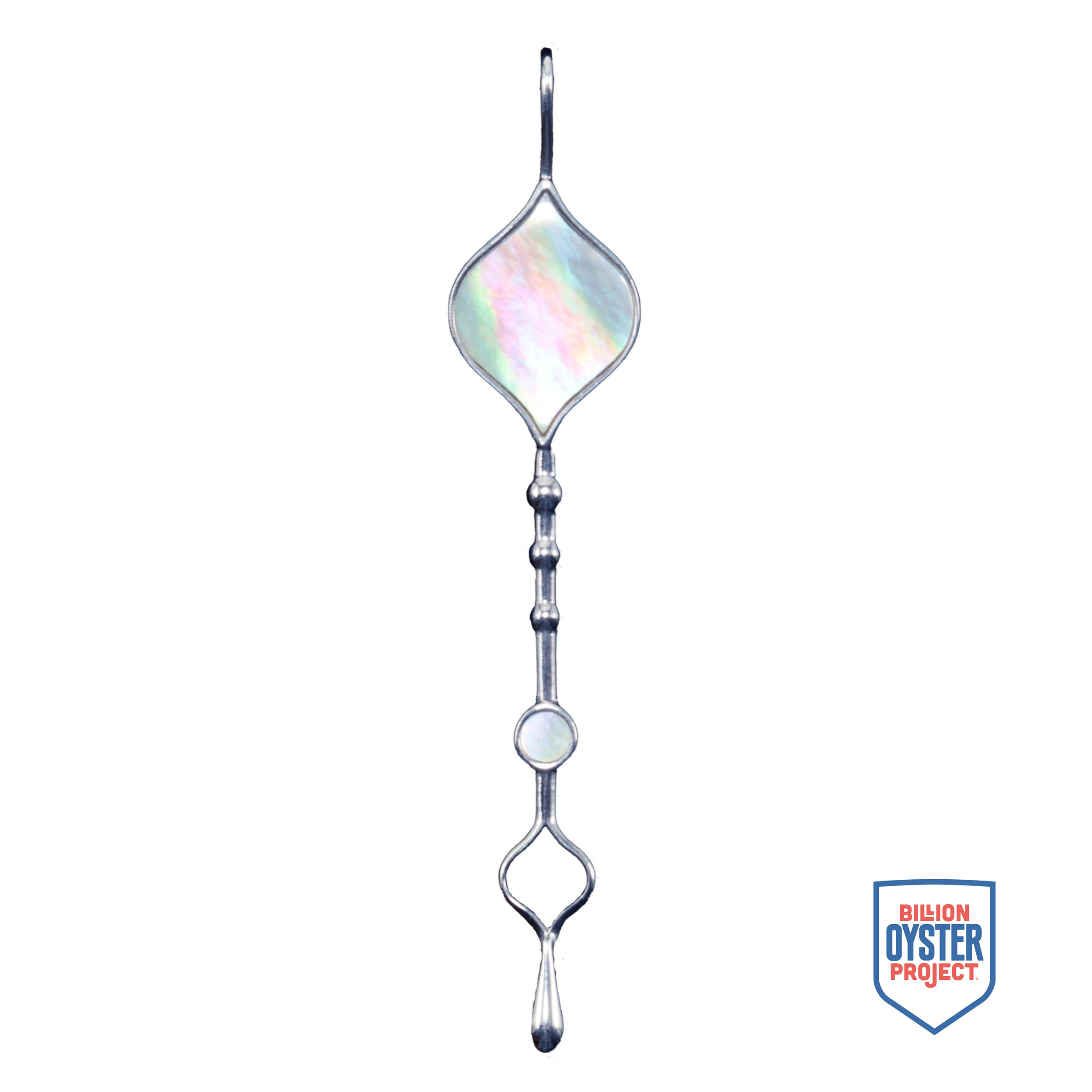 Unity Wand Pendant in Sterling Silver and Mother-of-Pearl - Paz Lifestyle 