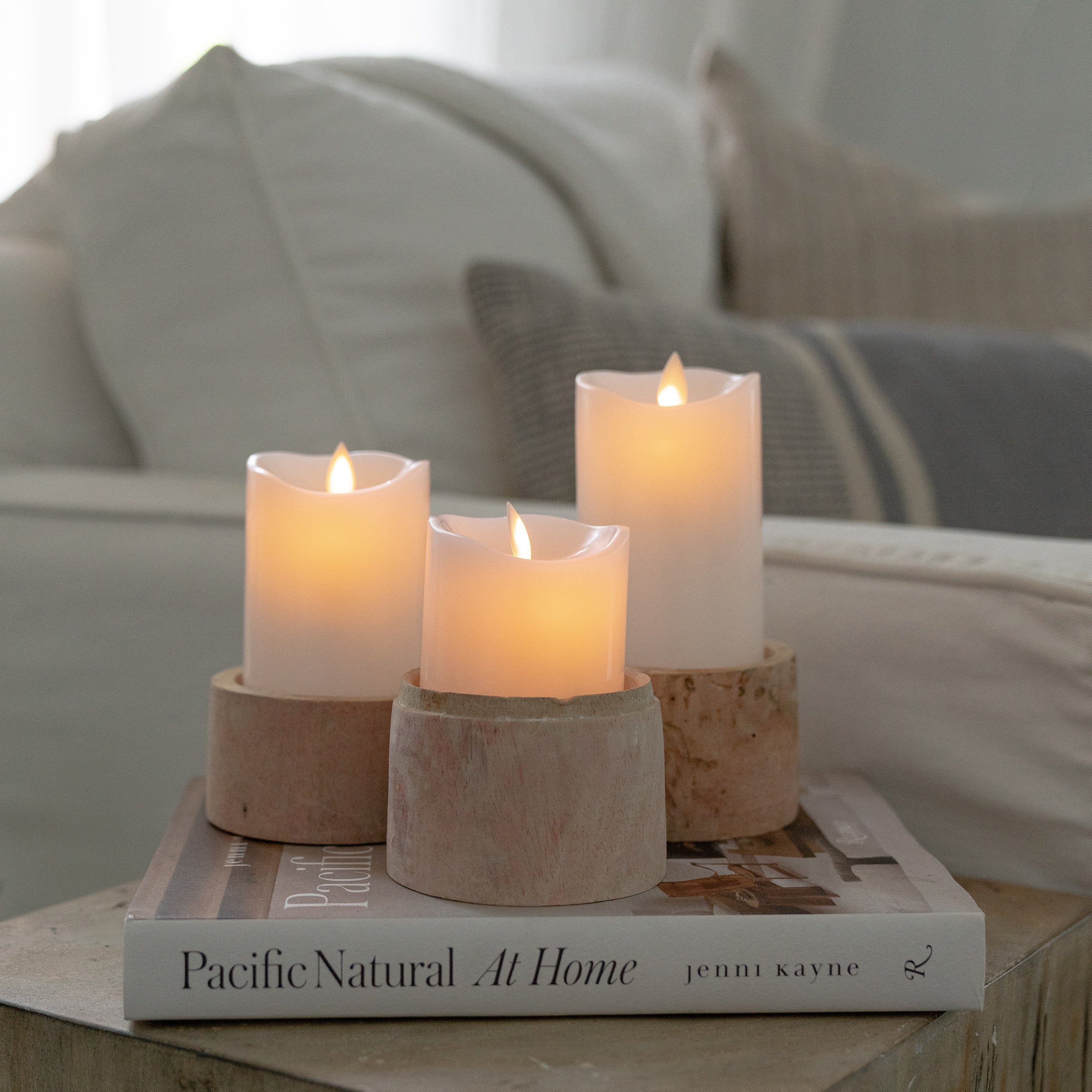 Led Flameless Candles with remote Set of 3 - Paz Lifestyle 