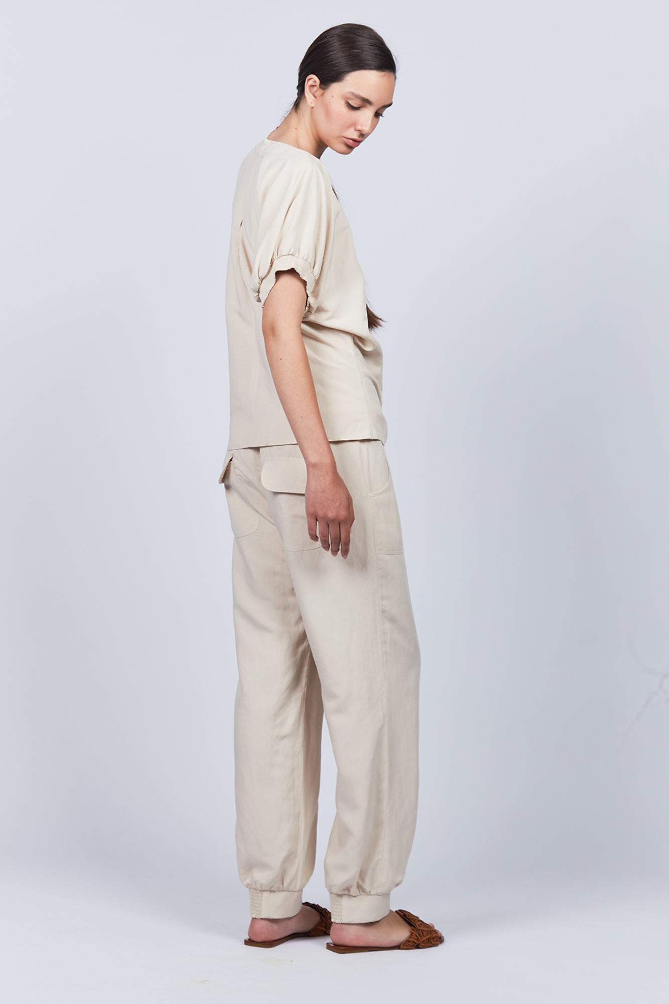 Zayla Pant | Ecru - Paz Lifestyle 