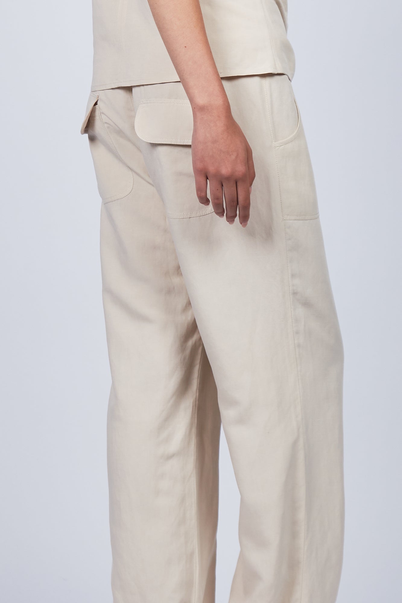 Zayla Pant | Ecru - Paz Lifestyle 