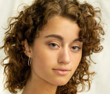 Horseshoe Hoop Earrings in Silver