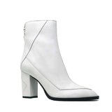 Sylven Almasi white vegan apple leather boots - sideshot
