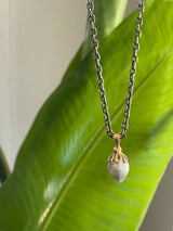 MERCURY-FREE GOLD OCTOPUS PEARL NECKLACE
