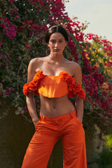 Orange Carnations Corset