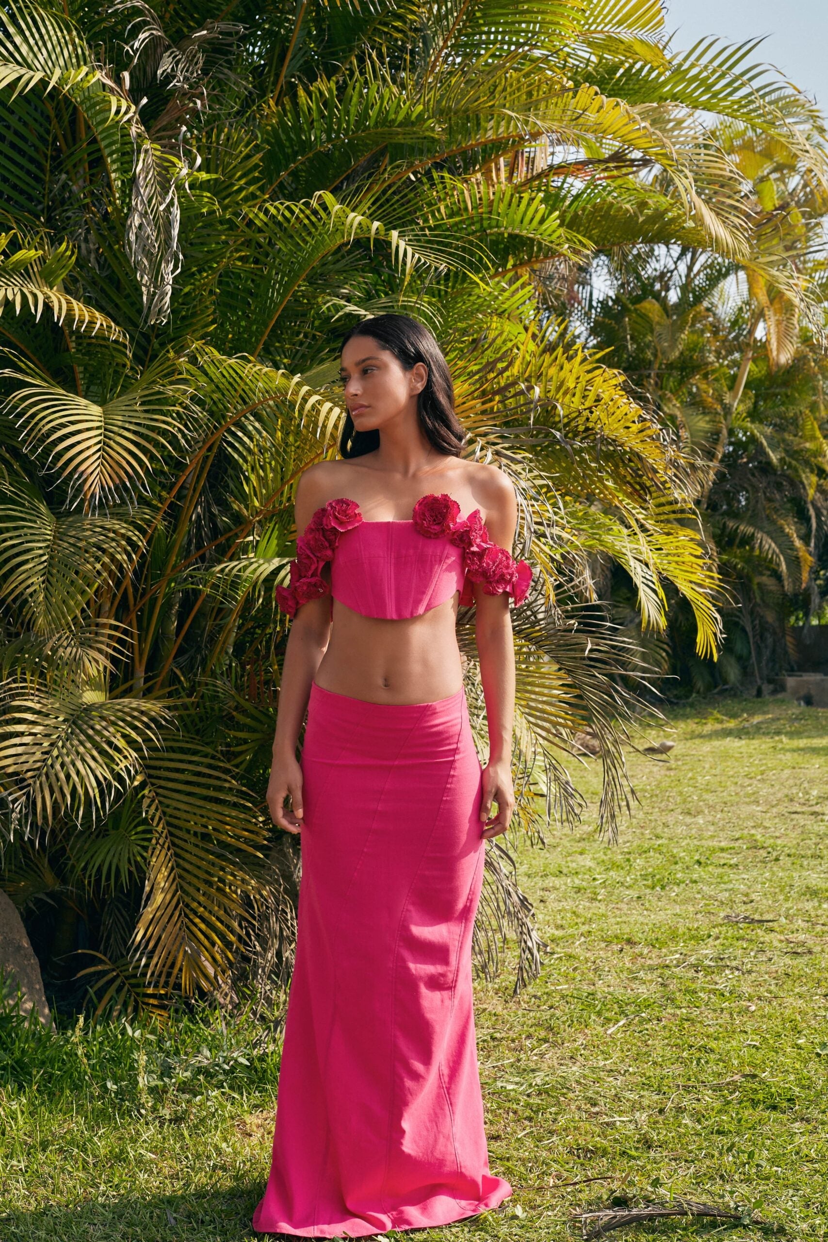 Pink Carnations Corset - PAZLIFESTYLE