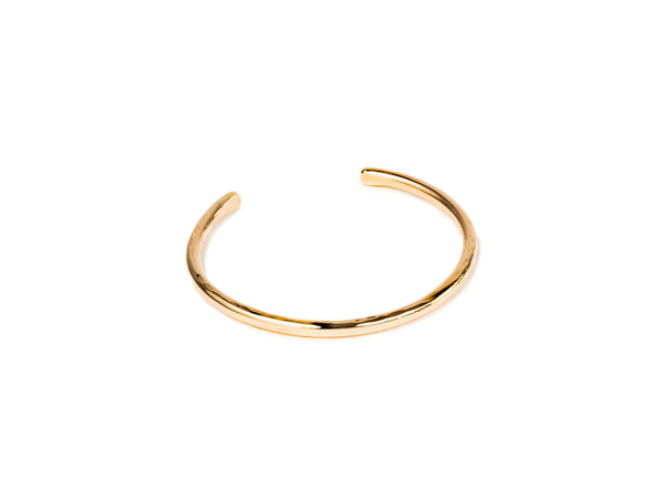 Vintage Classic Hammered Medium Cuff Bracelet made of 14k Rose Gold.  Custom Handmade by jewelers in Brooklyn, NY.