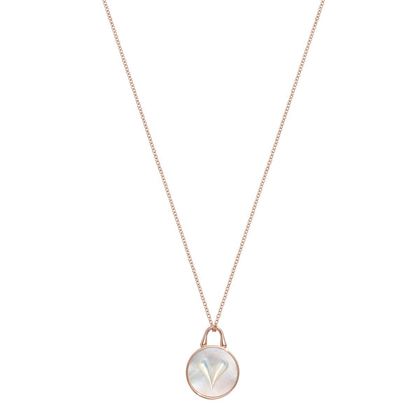 Cameo Heart Pendant 12mm in Rose Gold - PAZLIFESTYLE