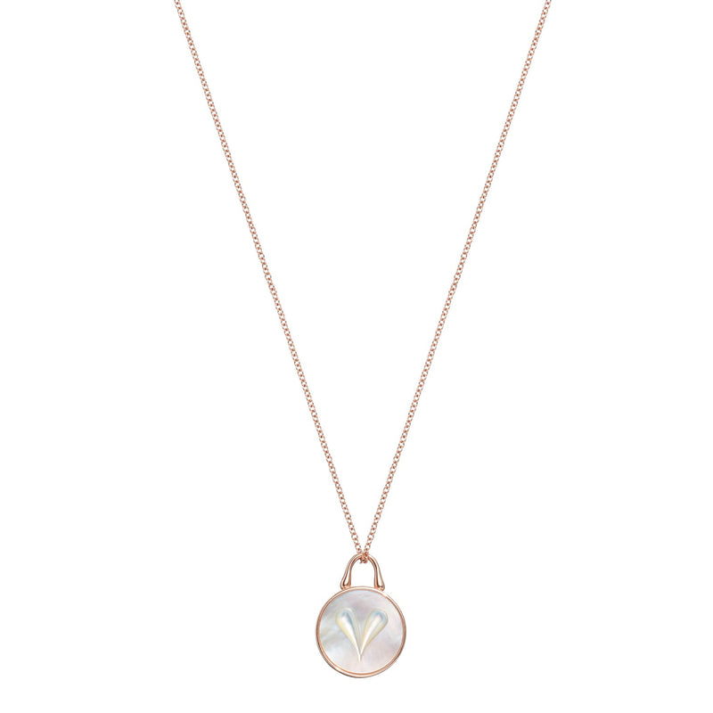 Cameo Heart Pendant 12mm in Rose Gold - PAZLIFESTYLE