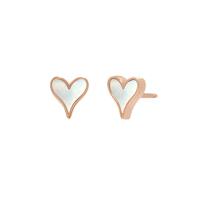 LoveLock Earrings 7mm in Rose Gold